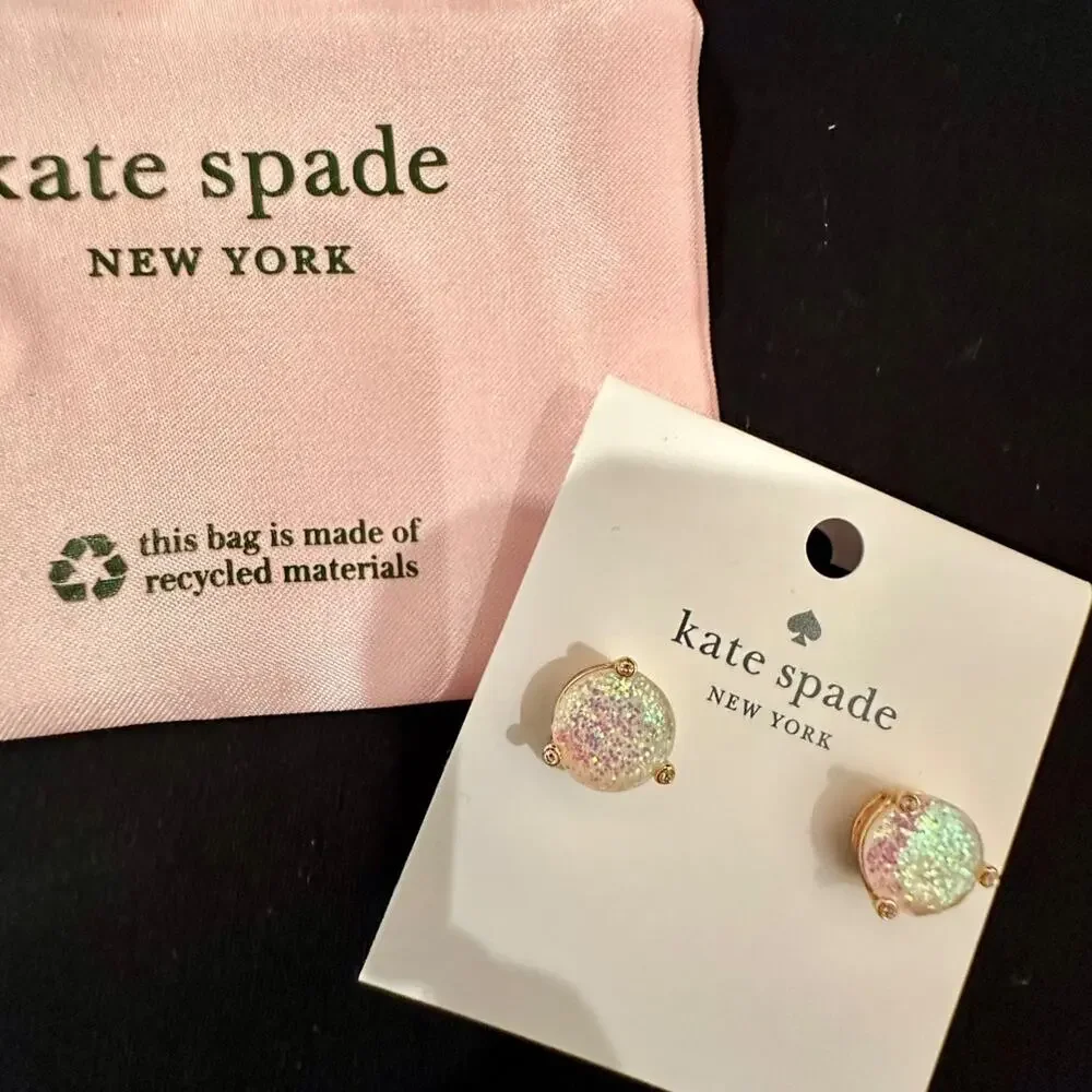 Kate Spade Rise And Shine Glitter Studs - Opal Glitter